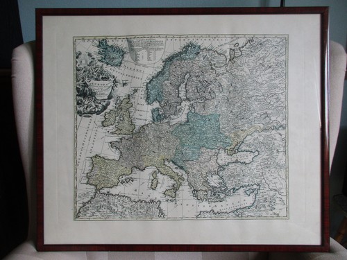 Alte karte europa gerahmt - europa,