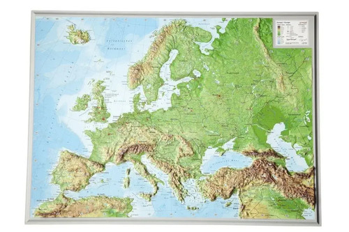 Reliefkarte europa klein - europa, 1