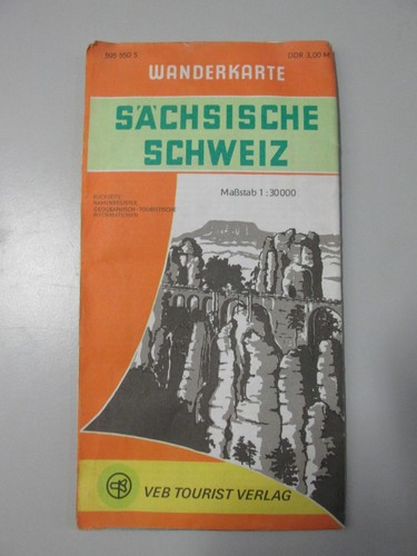 Ddr wanderkarte sächsische - ddr,