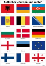 Europa und mehr Aufkleber Set