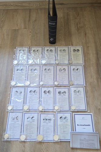 19x silbermünzen set - silbermünzen, europa
