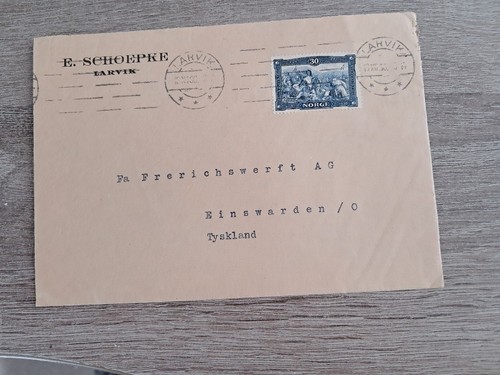 Brief norwegen larvik - norwegen,